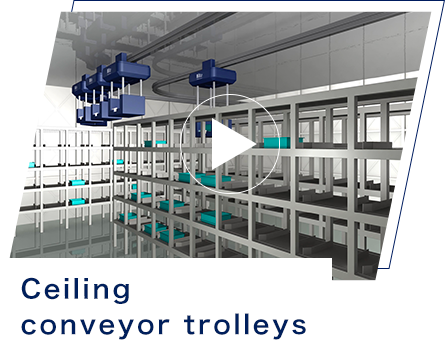 Ceiling conveyor trolleys