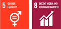 5Gender equality 8Decent work and economic growth